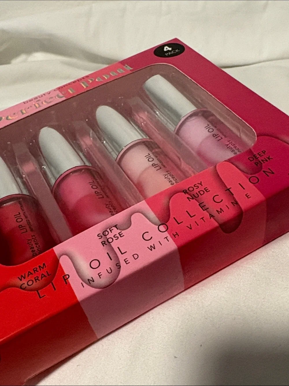 Beauty Concepts Perfect Pout 4 Pack Lip Oil Collection